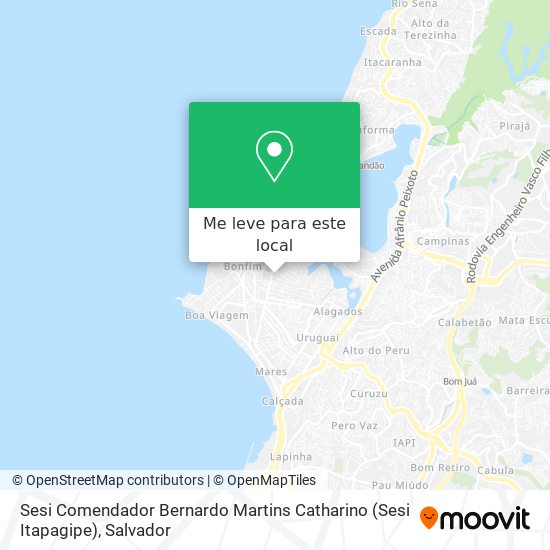 Sesi Comendador Bernardo Martins Catharino (Sesi Itapagipe) mapa