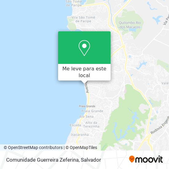 Comunidade Guerreira Zeferina mapa