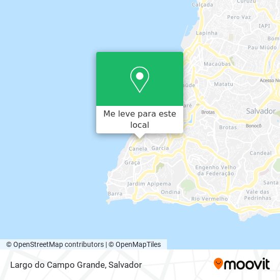 Largo do Campo Grande mapa