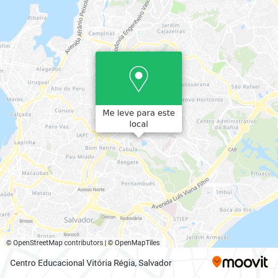 Centro Educacional Vitória Régia mapa