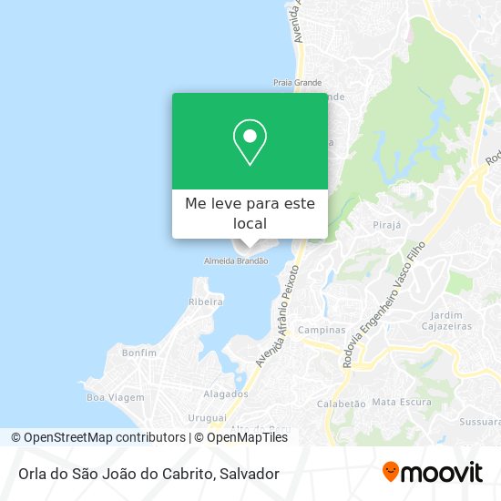 Orla do São João do Cabrito mapa