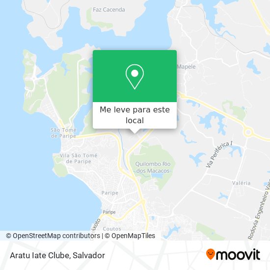 Aratu Iate Clube mapa