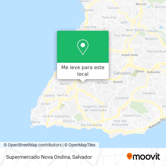 Supermercado Nova Ondina mapa