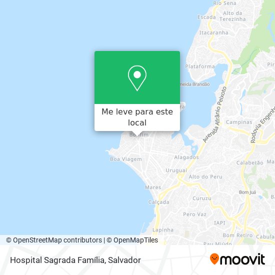Hospital Sagrada Família mapa