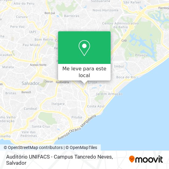 Auditório UNIFACS - Campus Tancredo Neves mapa