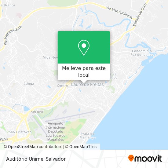 Auditório Unime mapa