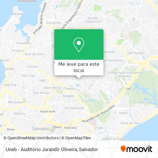 Uneb - Auditório Jurandir Oliveira mapa