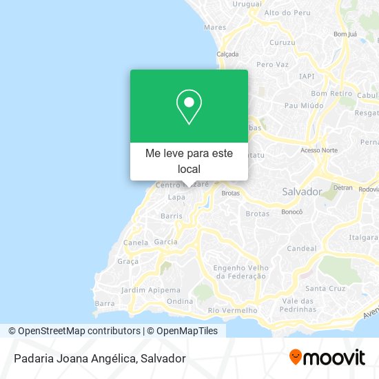 Padaria Joana Angélica mapa