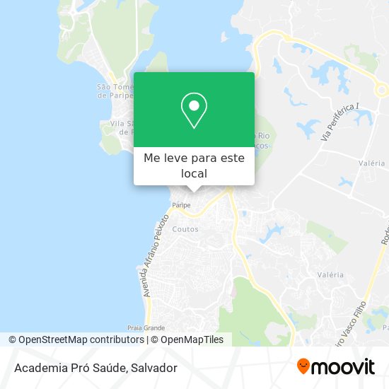 Academia Pró Saúde mapa