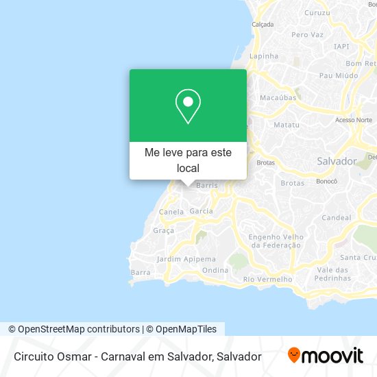 Circuito Osmar - Carnaval em Salvador mapa