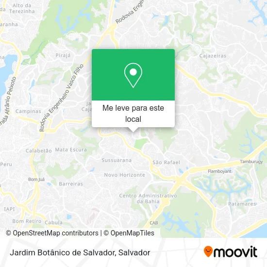 Jardim Botânico de Salvador mapa