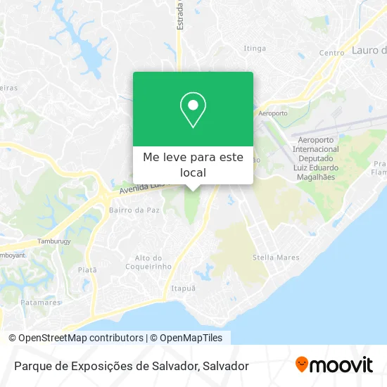 Parque de Exposições de Salvador mapa