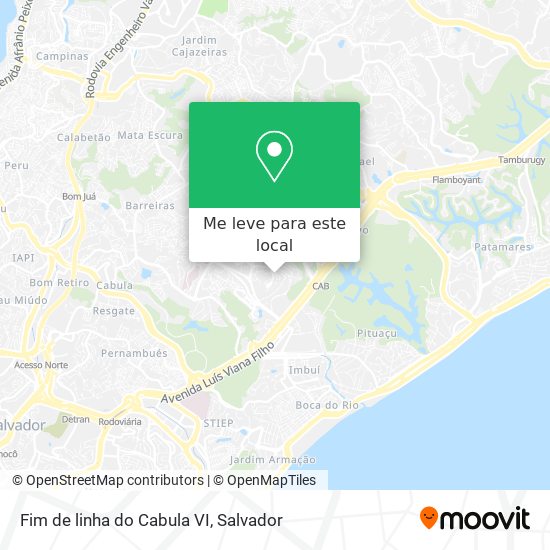 Fim de linha do Cabula VI mapa