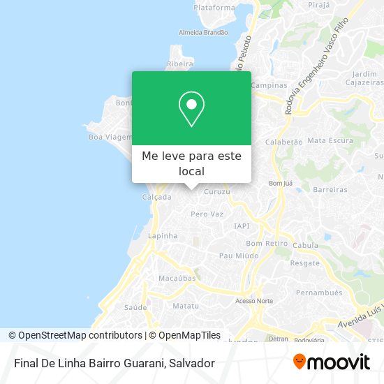 Final De Linha Bairro Guarani mapa