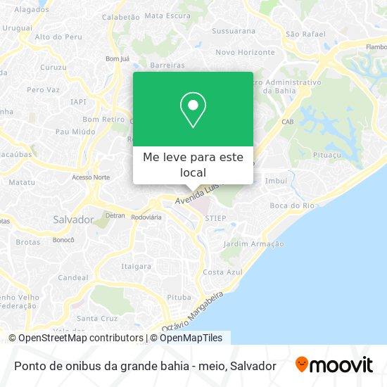 Ponto de onibus da grande bahia - meio mapa
