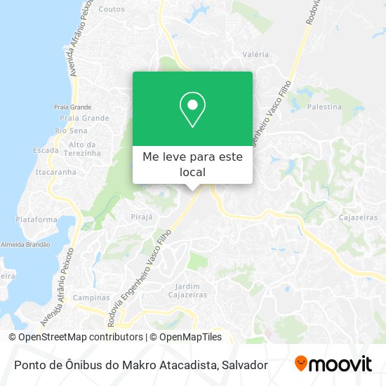 Ponto de Ônibus do Makro Atacadista mapa