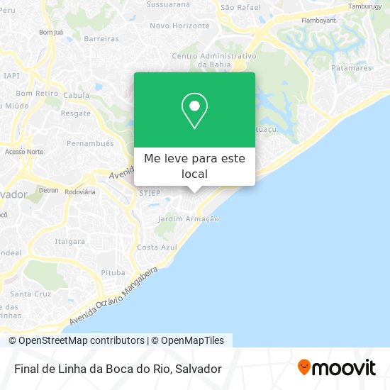 Final de Linha da Boca do Rio mapa
