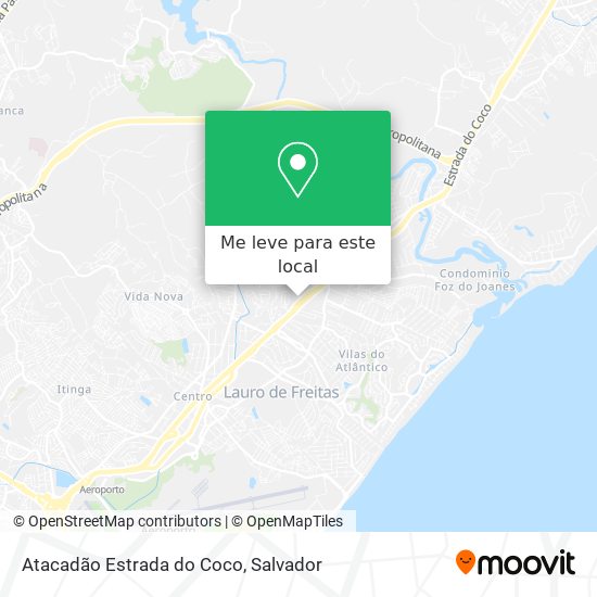 Atacadão Estrada do Coco mapa