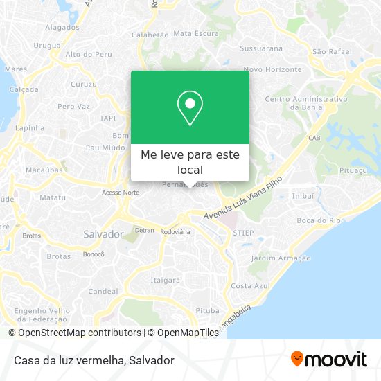 Casa da luz vermelha mapa