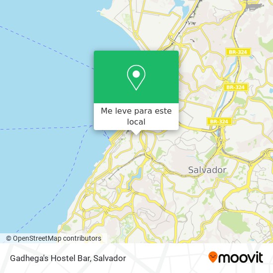 Gadhega's Hostel Bar mapa