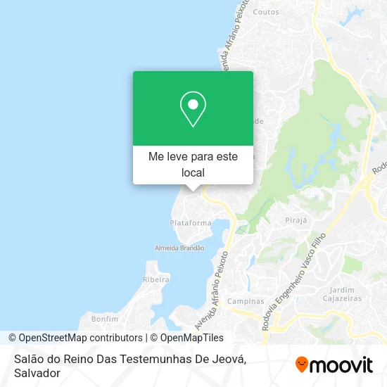 Salão do Reino Das Testemunhas De Jeová mapa