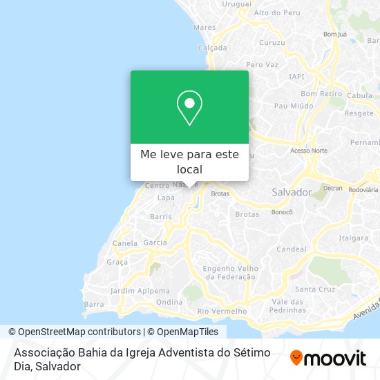 Como chegar até Associação Bahia da Igreja Adventista do Sétimo Dia em  Vitoria de Ônibus ou Metrô?