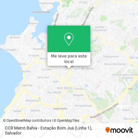 CCR Metrô Bahia - Estação Bom Juá (Linha 1) mapa