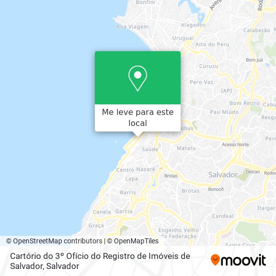 Cartório do 3º Ofício do Registro de Imóveis de Salvador mapa