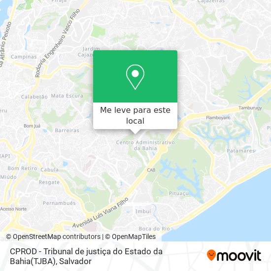 CPROD - Tribunal de justiça do Estado da Bahia(TJBA) mapa