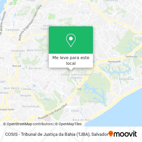 COSIS - Tribunal de Justiça da Bahia (TJBA) mapa
