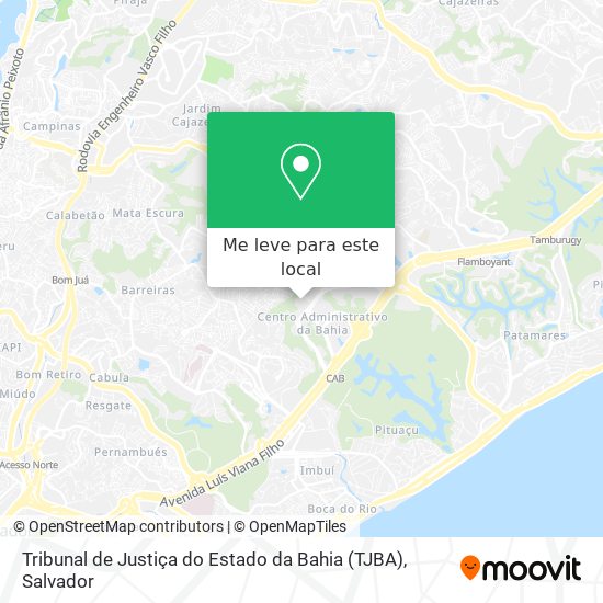 Tribunal de Justiça do Estado da Bahia (TJBA) mapa