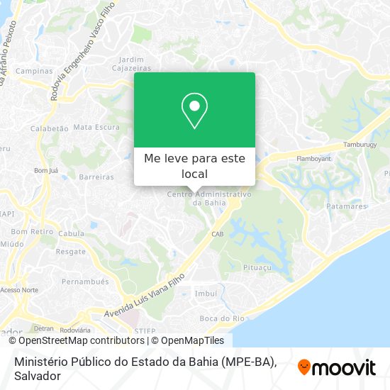 Ministério Público do Estado da Bahia (MPE-BA) mapa