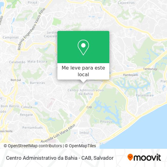 Centro Administrativo da Bahia - CAB mapa