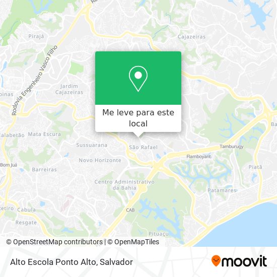 Alto Escola Ponto Alto mapa