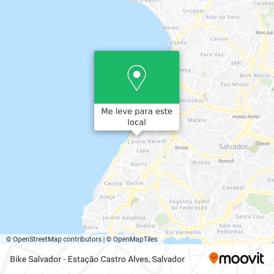Bike Salvador - Estação Castro Alves mapa