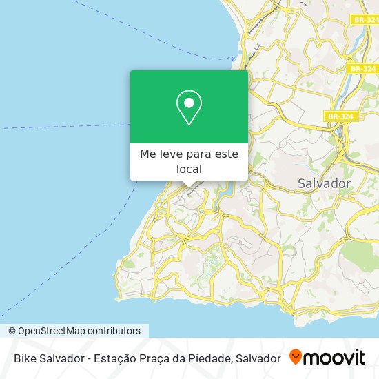 Bike Salvador - Estação Praça da Piedade mapa