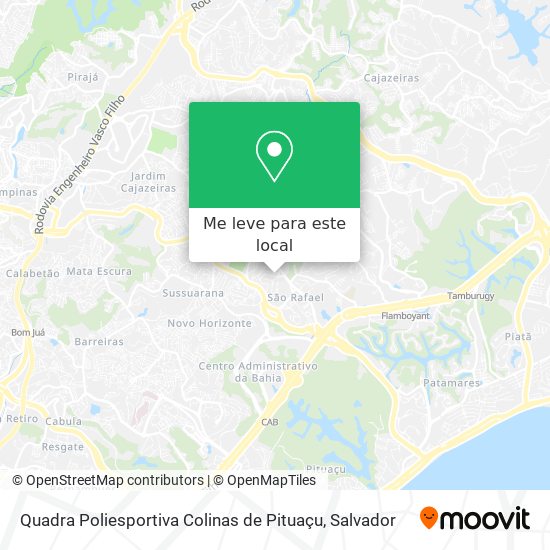 Quadra Poliesportiva Colinas de Pituaçu mapa