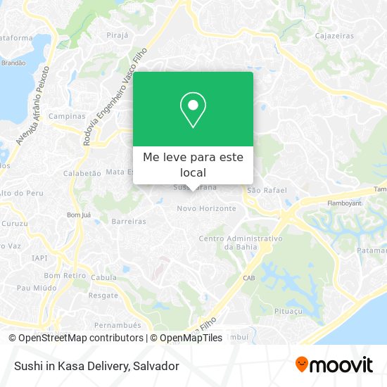 Sushi in Kasa Delivery mapa