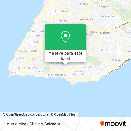 Loteria Mega Chance mapa