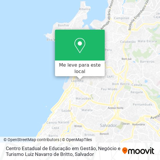 Centro Estadual de Educação em Gestão, Negócio e Turismo Luiz Navarro de Britto mapa