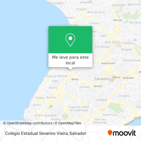 Colégio Estadual Severino Vieira mapa