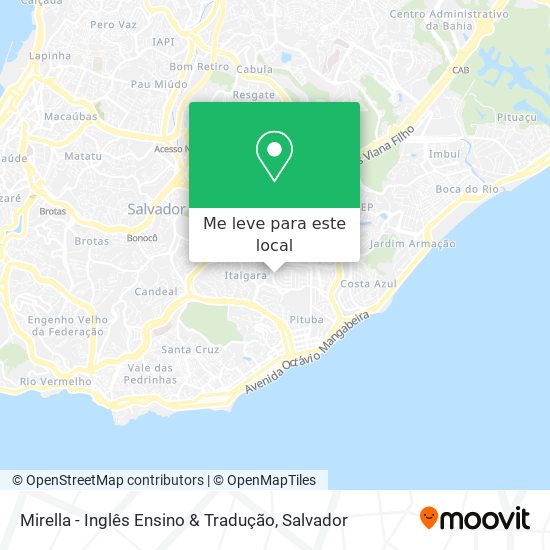 Mirella - Inglês Ensino & Tradução mapa