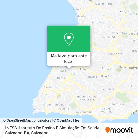 INESS- Instituto De Ensino E Simulação Em Saúde. Salvador -BA mapa