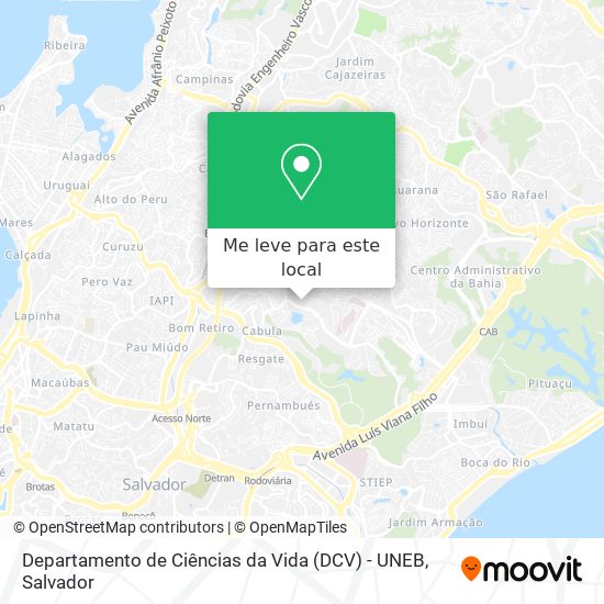 Departamento de Ciências da Vida (DCV) - UNEB mapa