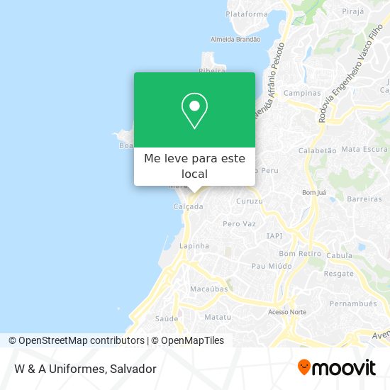 W & A Uniformes mapa