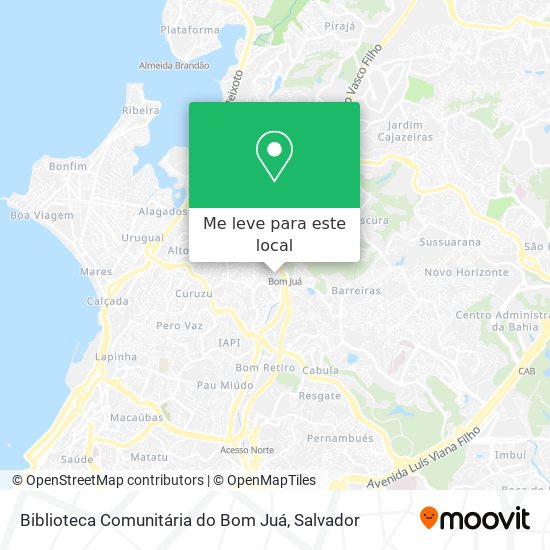 Biblioteca Comunitária do Bom Juá mapa