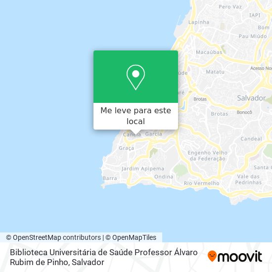 Biblioteca Universitária de Saúde Professor Álvaro Rubim de Pinho mapa