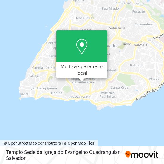 Templo Sede da Igreja do Evangelho Quadrangular mapa