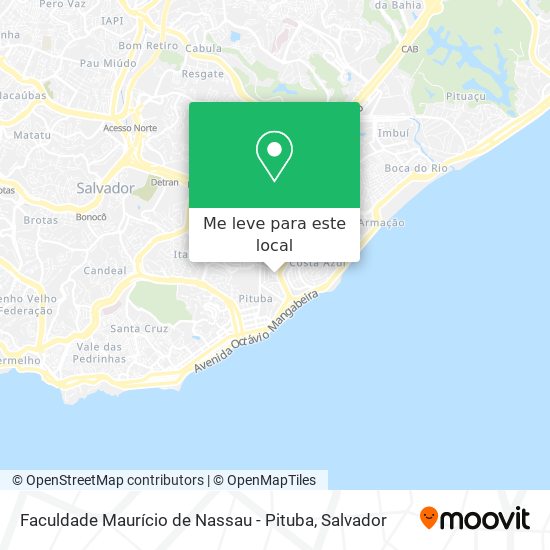 Faculdade Maurício de Nassau - Pituba mapa