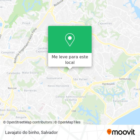 Lavajato do binho mapa